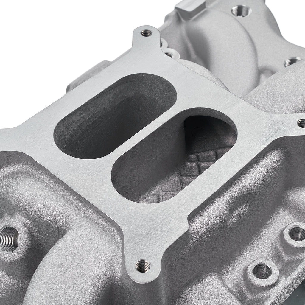 Natural Aluminum Dual-Plane Intake Manifold - Fits Ford 289 302 5.0L Windsor V8 Engines