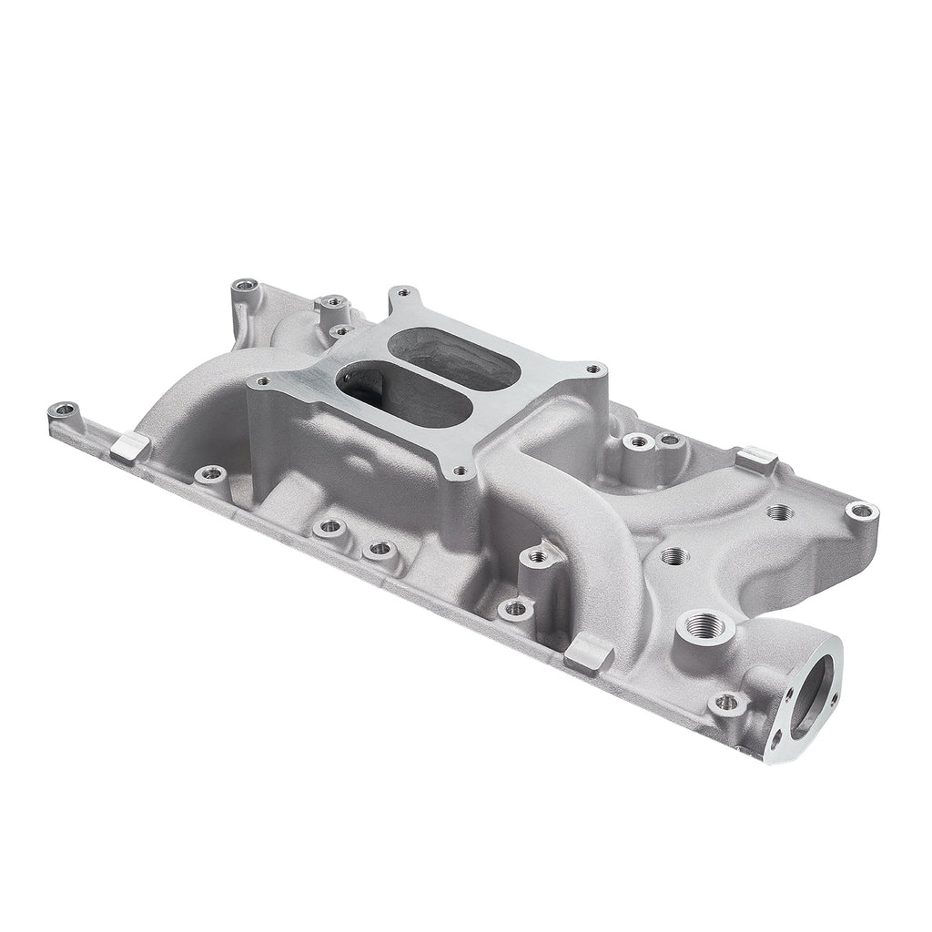 Natural Aluminum Dual-Plane Intake Manifold - Fits Ford 289 302 5.0L Windsor V8 Engines