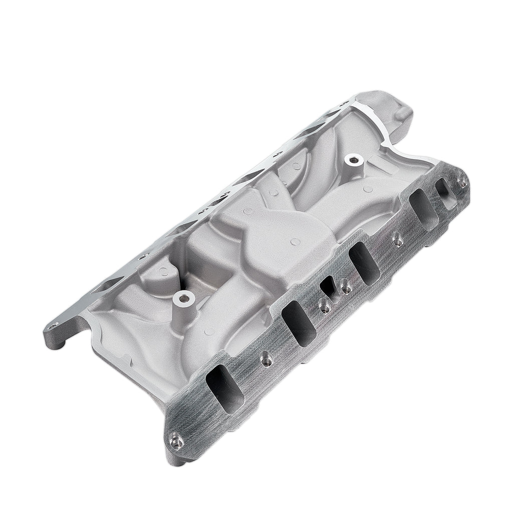 Natural Aluminum Dual-Plane Intake Manifold - Fits Ford 289 302 5.0L Windsor V8 Engines