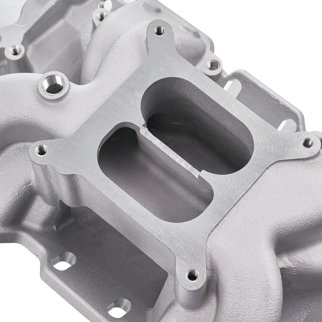 Aluminum Dual Plane Air Gap Intake Manifold - Fits Chevy SBC 262 265 267 Gen I V8 Engines