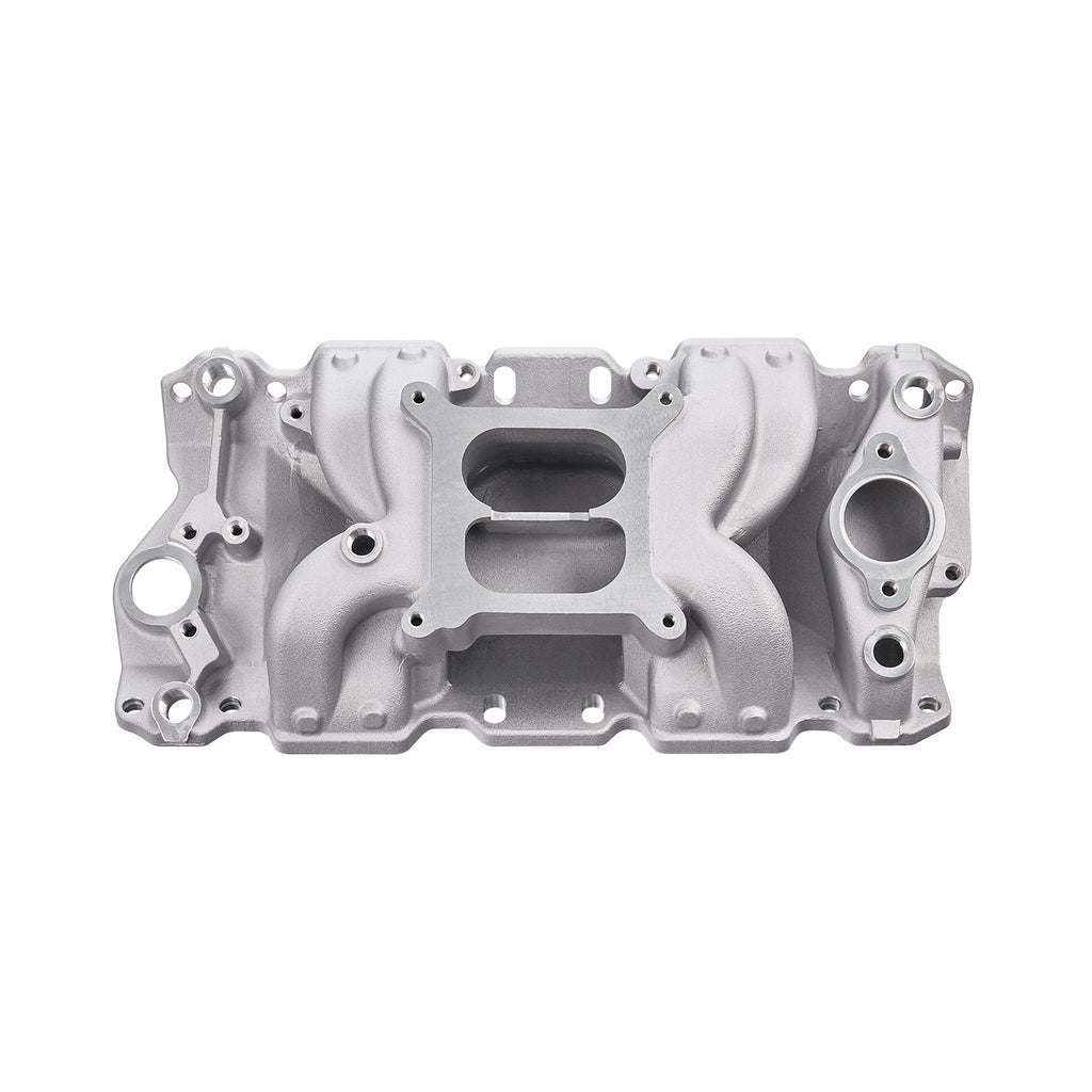 Aluminum Dual Plane Air Gap Intake Manifold - Fits Chevy SBC 262 265 267 Gen I V8 Engines