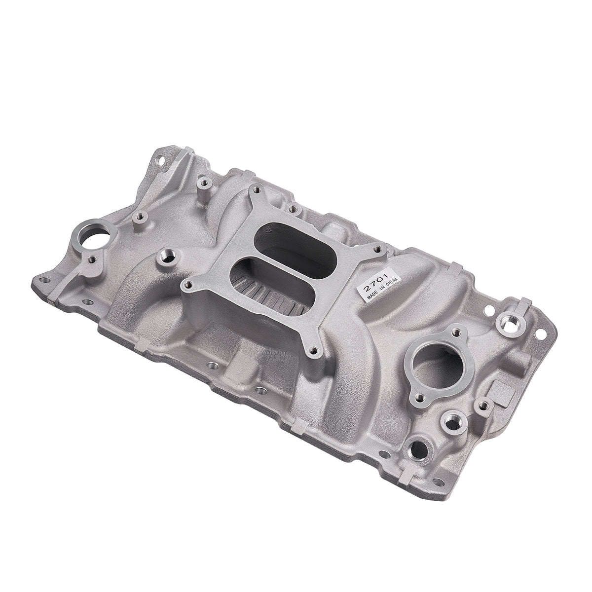 Aluminum Dual-Plane Intake Manifold - Fits 1955–1986 Chevy Small Block 262 265 267 V8 Engines