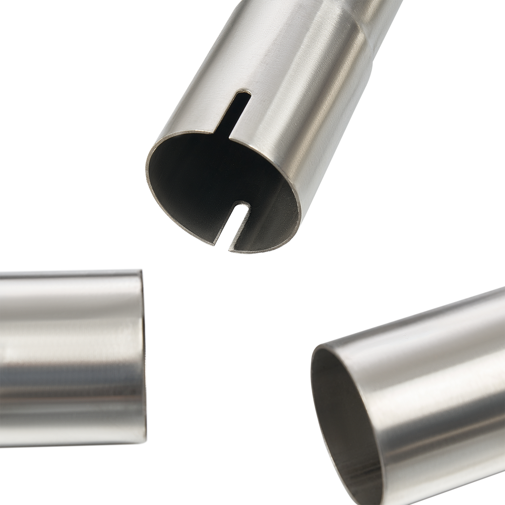 2 in 18-Gauge Stainless Steel 8-Piece Exhaust Pipe Kit - Fits Universal Custom Exhaust Fabrication