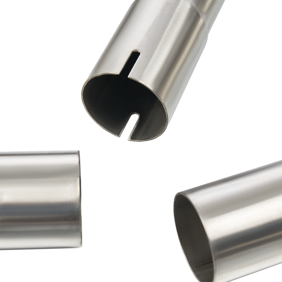 2 in 18-Gauge Stainless Steel 8-Piece Exhaust Pipe Kit - Fits Universal Custom Exhaust Fabrication