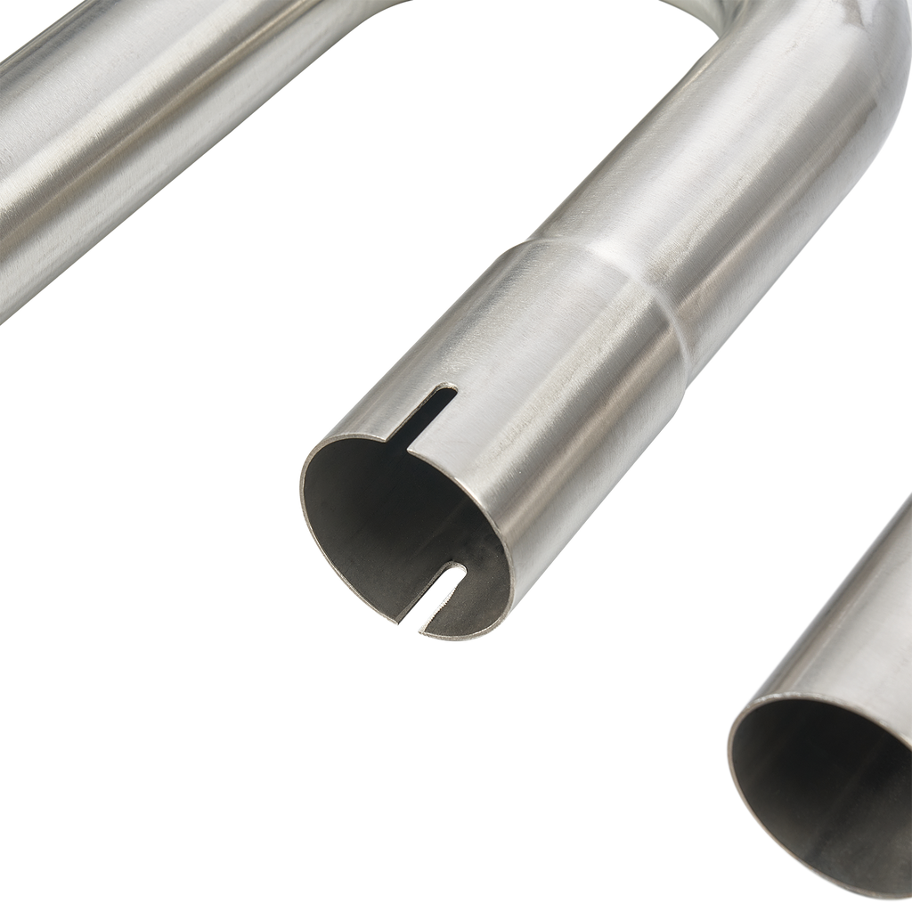 2 in 18-Gauge Stainless Steel 8-Piece Exhaust Pipe Kit - Fits Universal Custom Exhaust Fabrication