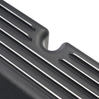 3-11/16" Black Powder-Coated Aluminum Tall Half-Finned Valve Covers - Fits 1962–1985 Ford 289 302 351W SBF V8
