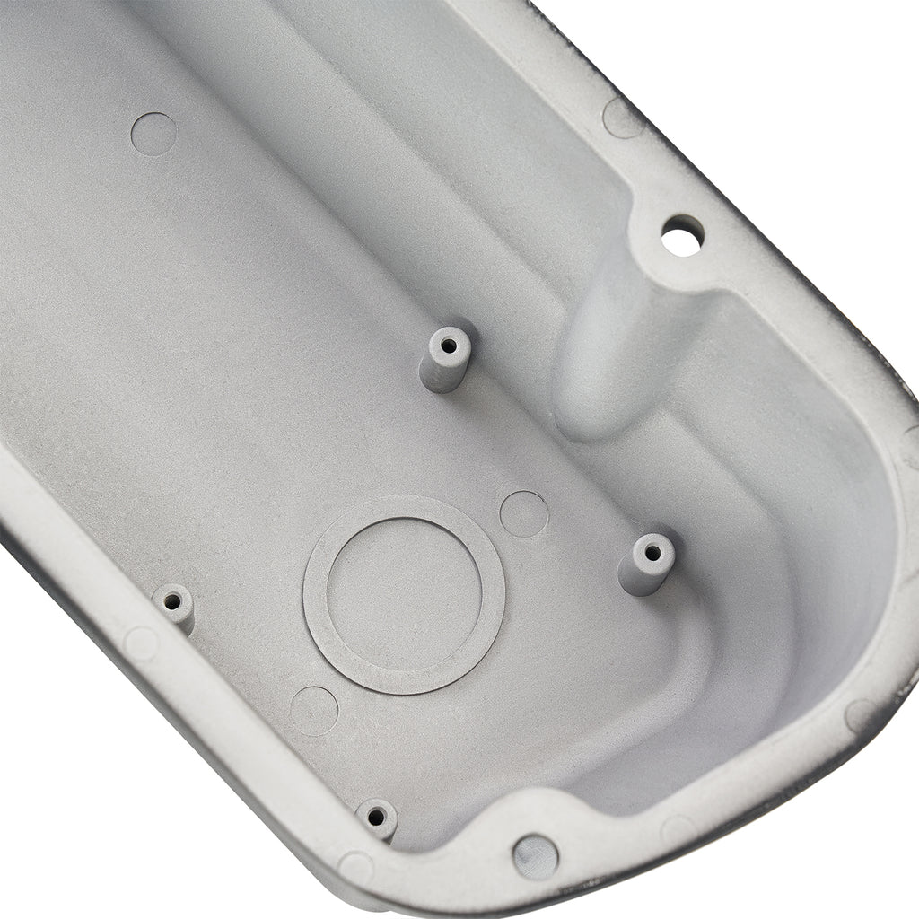 3-11/16" Black Powder-Coated Aluminum Tall Half-Finned Valve Covers - Fits 1962–1985 Ford 289 302 351W SBF V8