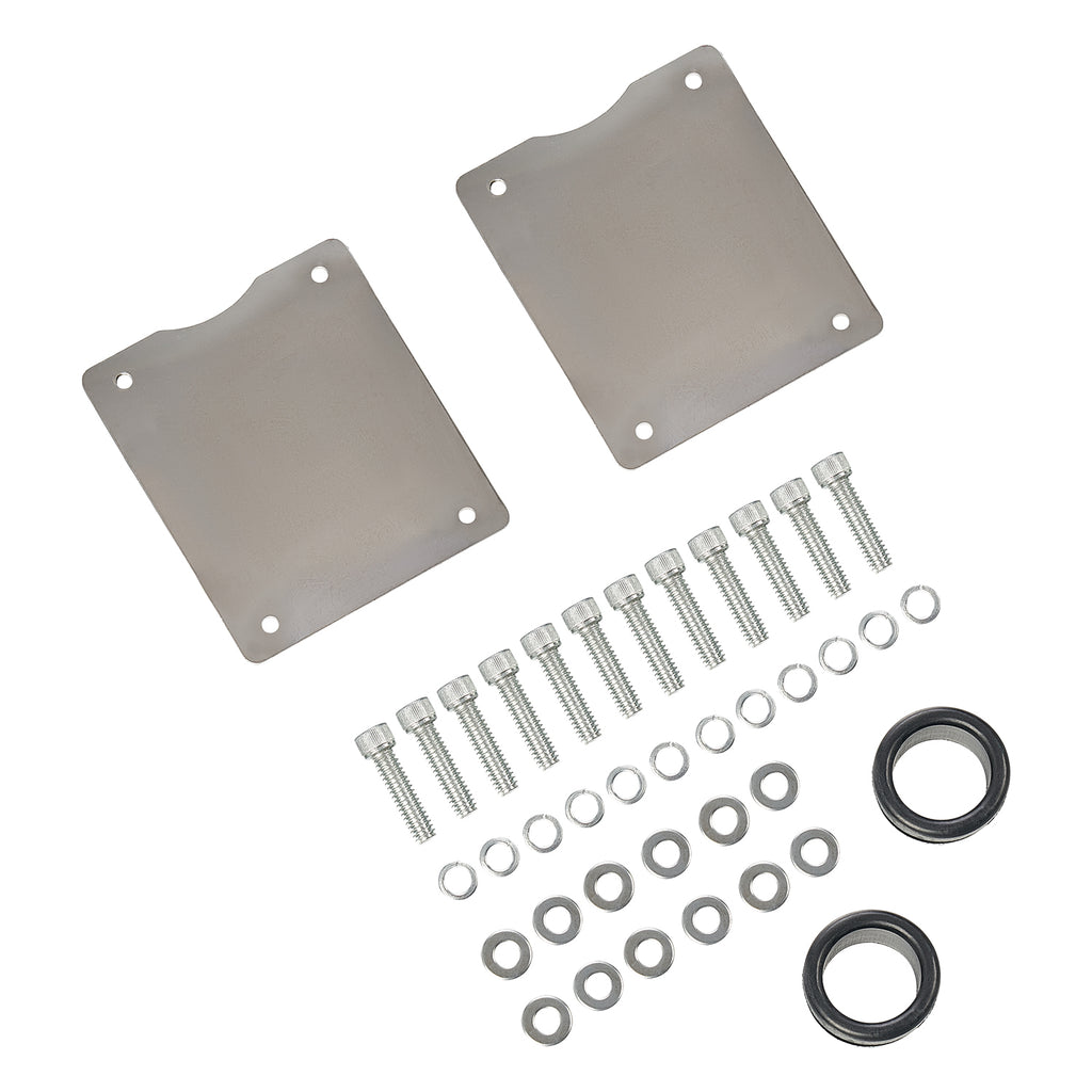 3-11/16" Black Powder-Coated Aluminum Tall Half-Finned Valve Covers - Fits 1962–1985 Ford 289 302 351W SBF V8
