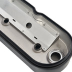 Black Finned Cast Aluminum Valve Cover Set with Ignition Coils and Spark Plug Wires - Fits GM LS1 LS2 LS3 V8 Engines