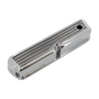 3-11/16" Polished Aluminum Tall Half-Finned Valve Covers - Fits 1962–1985 Ford 289 302 351W SBF V8
