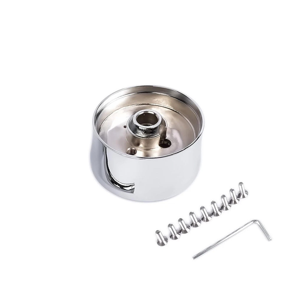 Chrome Aluminum 9-Hole Steering Wheel Column Adapter - Fits 1967–1994 GM Vehicles