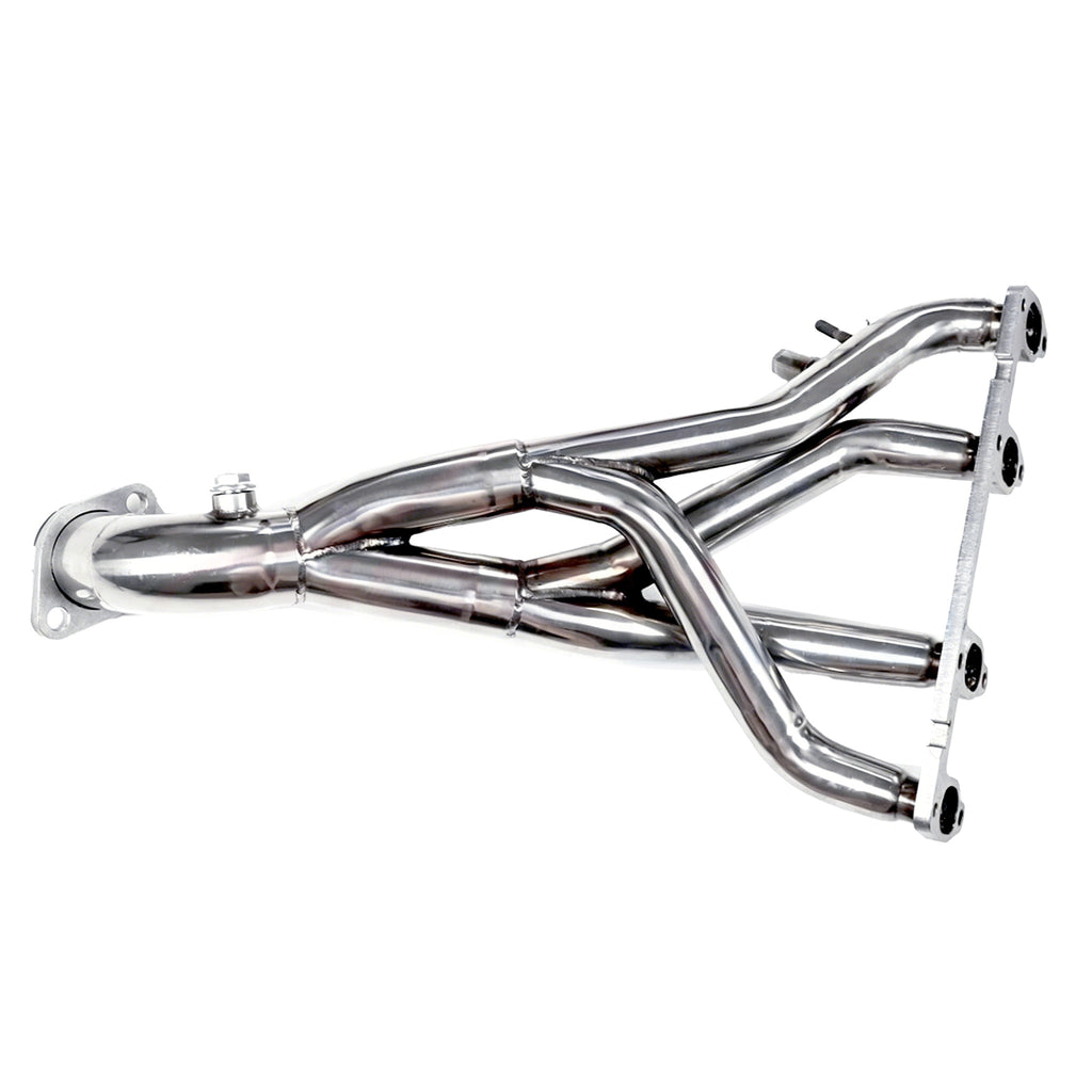 1-1/2" Polished Stainless Steel Exhaust Header - Fits 1986-1999 Volkswagen Golf Jetta GTI 1.8L 2.0L