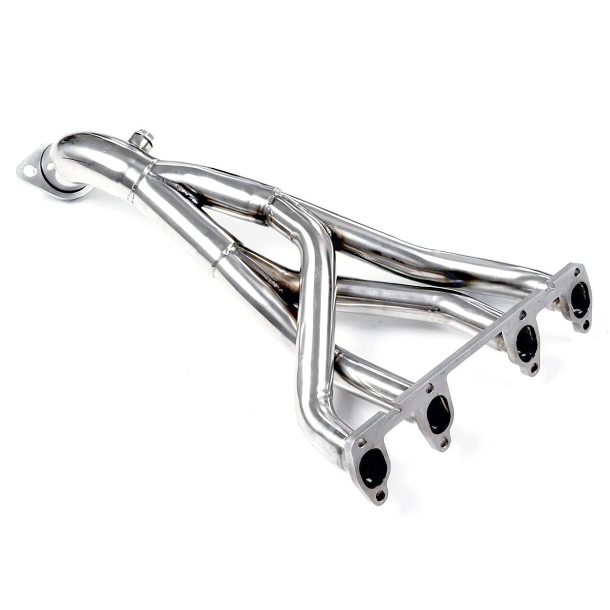 1-1/2" Polished Stainless Steel Exhaust Header - Fits 1986-1999 Volkswagen Golf Jetta GTI 1.8L 2.0L