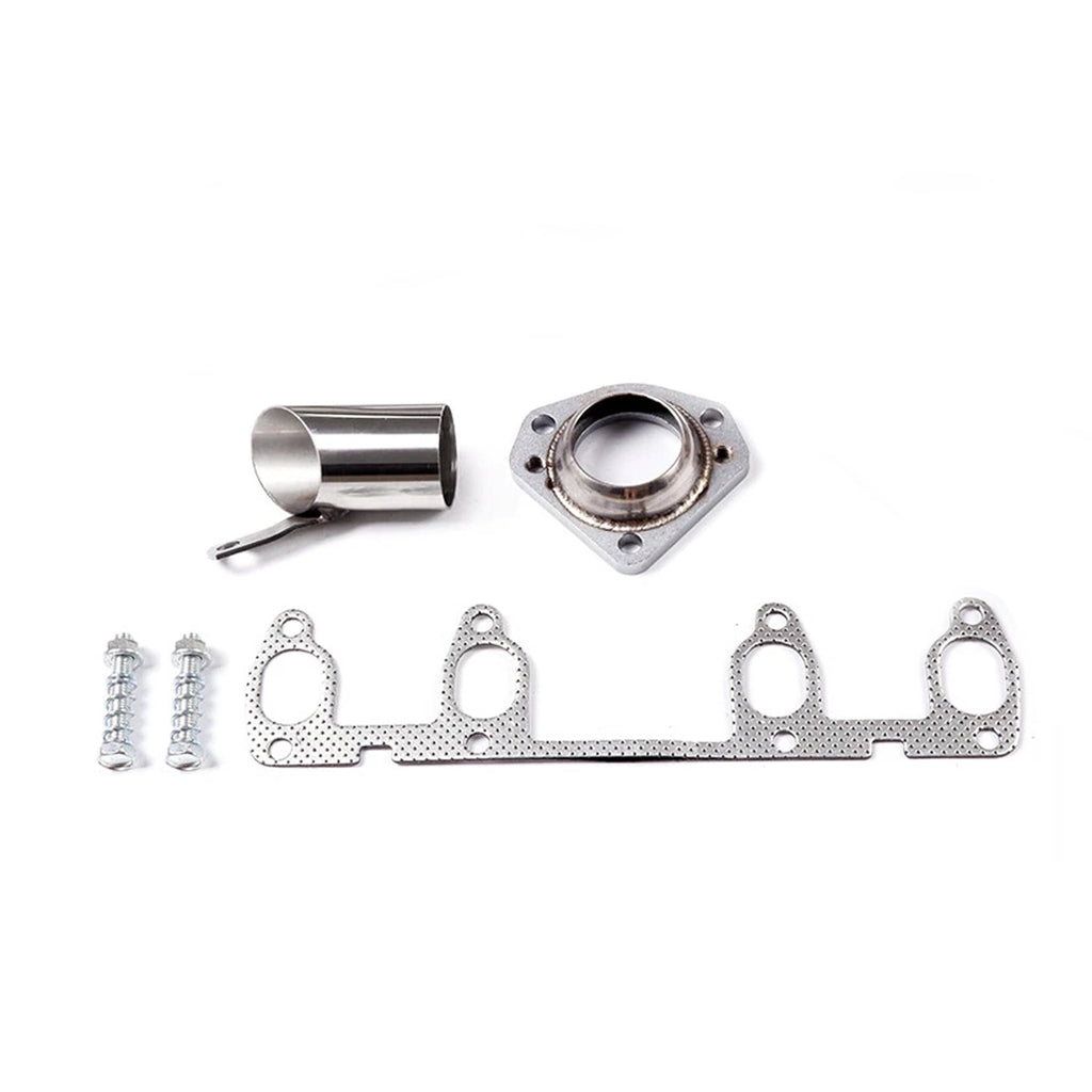 1-1/2" Polished Stainless Steel Exhaust Header - Fits 1986-1999 Volkswagen Golf Jetta GTI 1.8L 2.0L