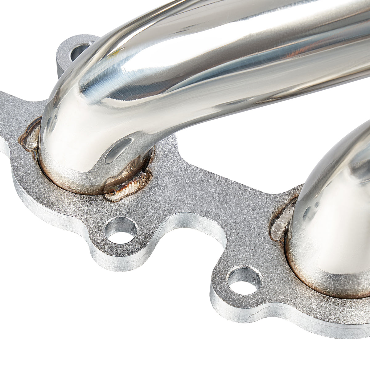 1-5/8" Polished Stainless Steel Shorty Exhaust Headers - Fits 2011-2017 Ford F-150 5.0L Coyote V8 Pickup Truck