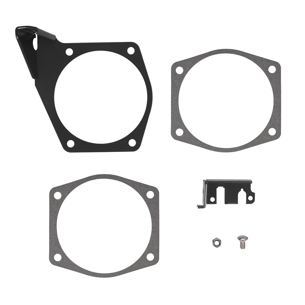 Silver Steel 4-Bolt Throttle Cable Bracket - Fits GM LS 92mm 102mm Throttle Bodies