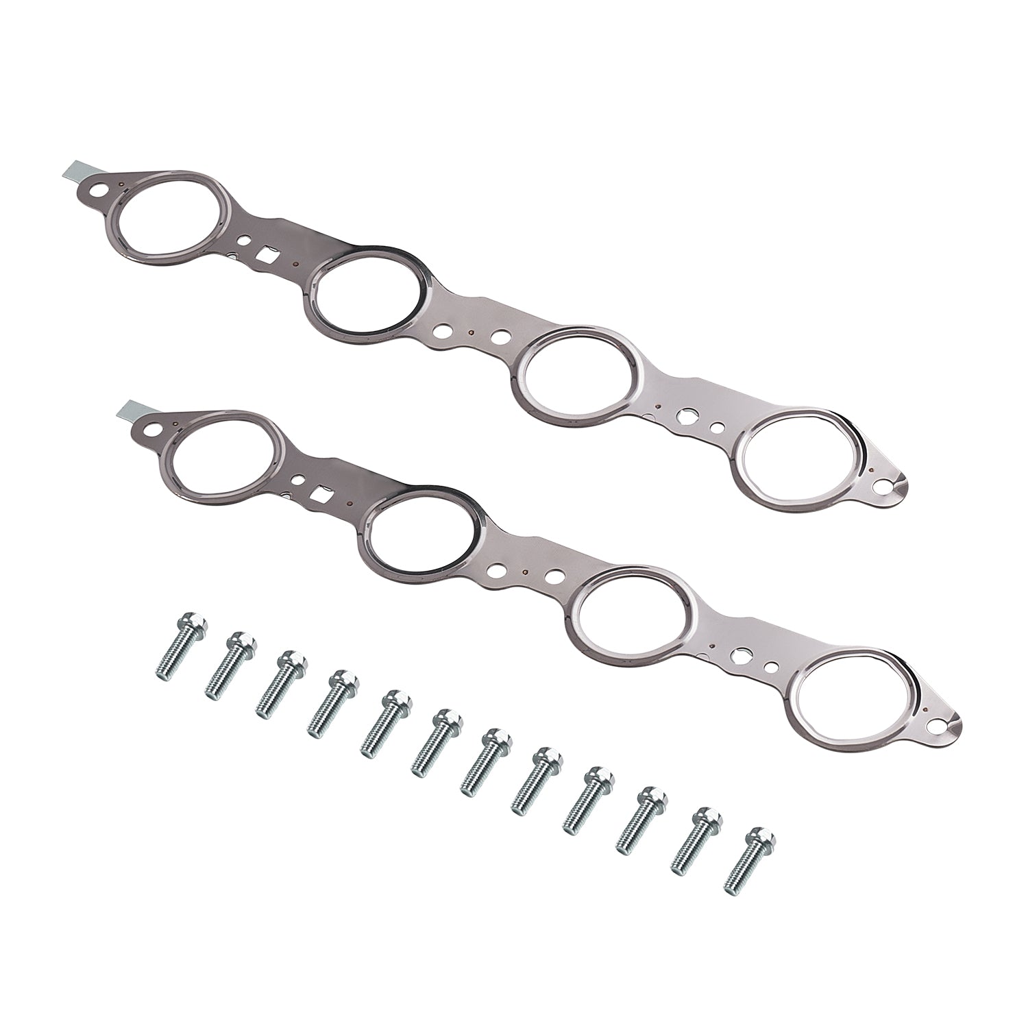 GM LS Multi-Layer Steel Exhaust Manifold Gasket Set - Fits GM LS1 LS2 LS3 LS6 4.8L 5.3L 6.0L 6.2L Vortec Engines, OEM Replacement 12617944