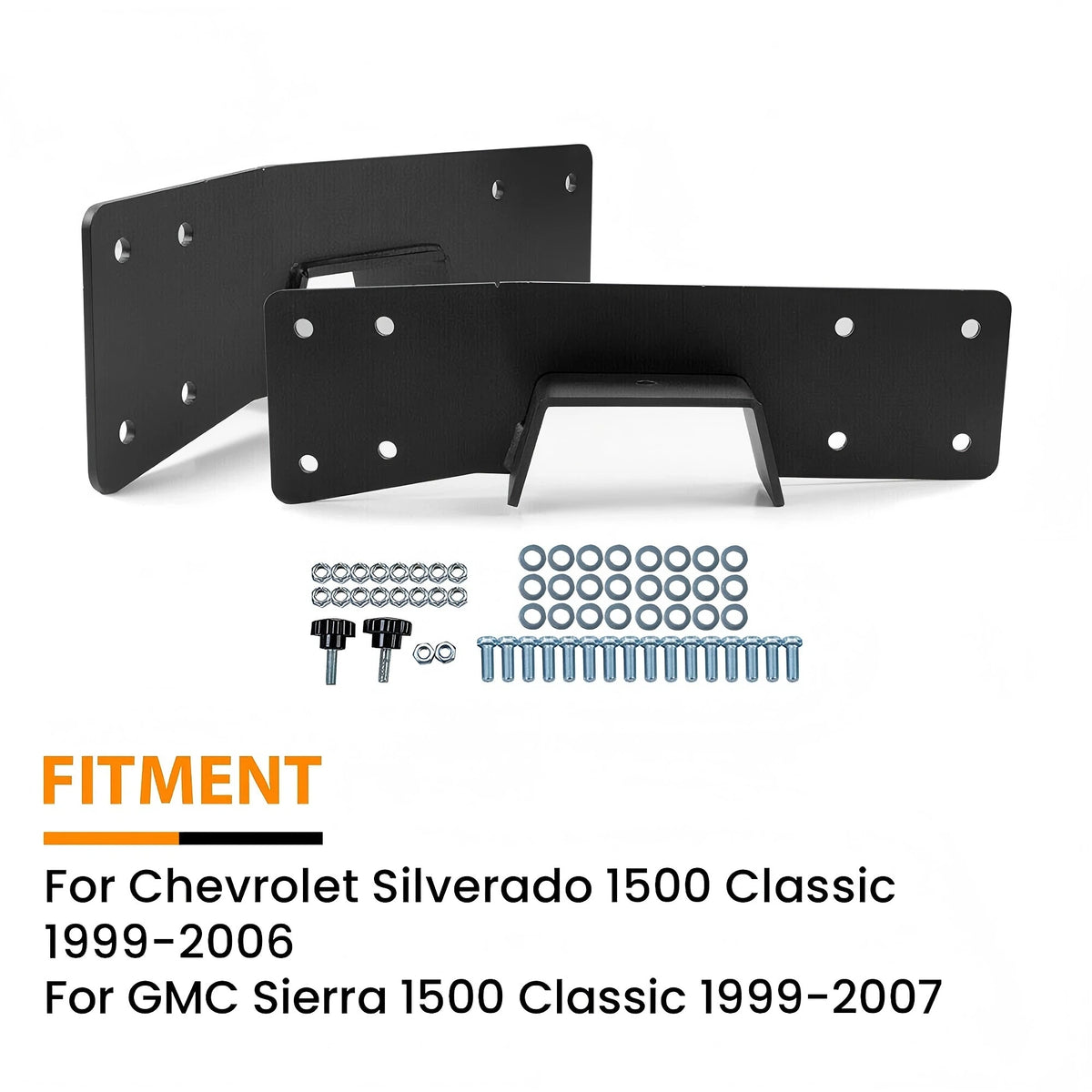 Steel Bolt-On Rear Axle C-Notch Kit - Fits 1999–2007 Chevrolet Silverado GMC Sierra 1500 Pickup Trucks