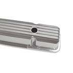 Polished Tall Finned Aluminum Valve Covers - Fits 1958-1986 Chevy SBC 283 302 305 327 350 400 Small Block Perimeter Bolt Heads