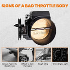 92mm Black CNC Aluminum Throttle Body - Fits GM LS1 LS2 LS3 Engines