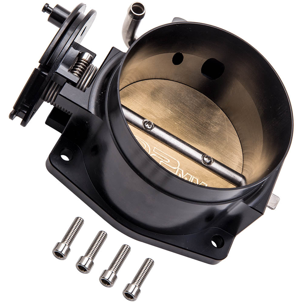 92mm Black CNC Aluminum Throttle Body - Fits GM LS1 LS2 LS3 Engines