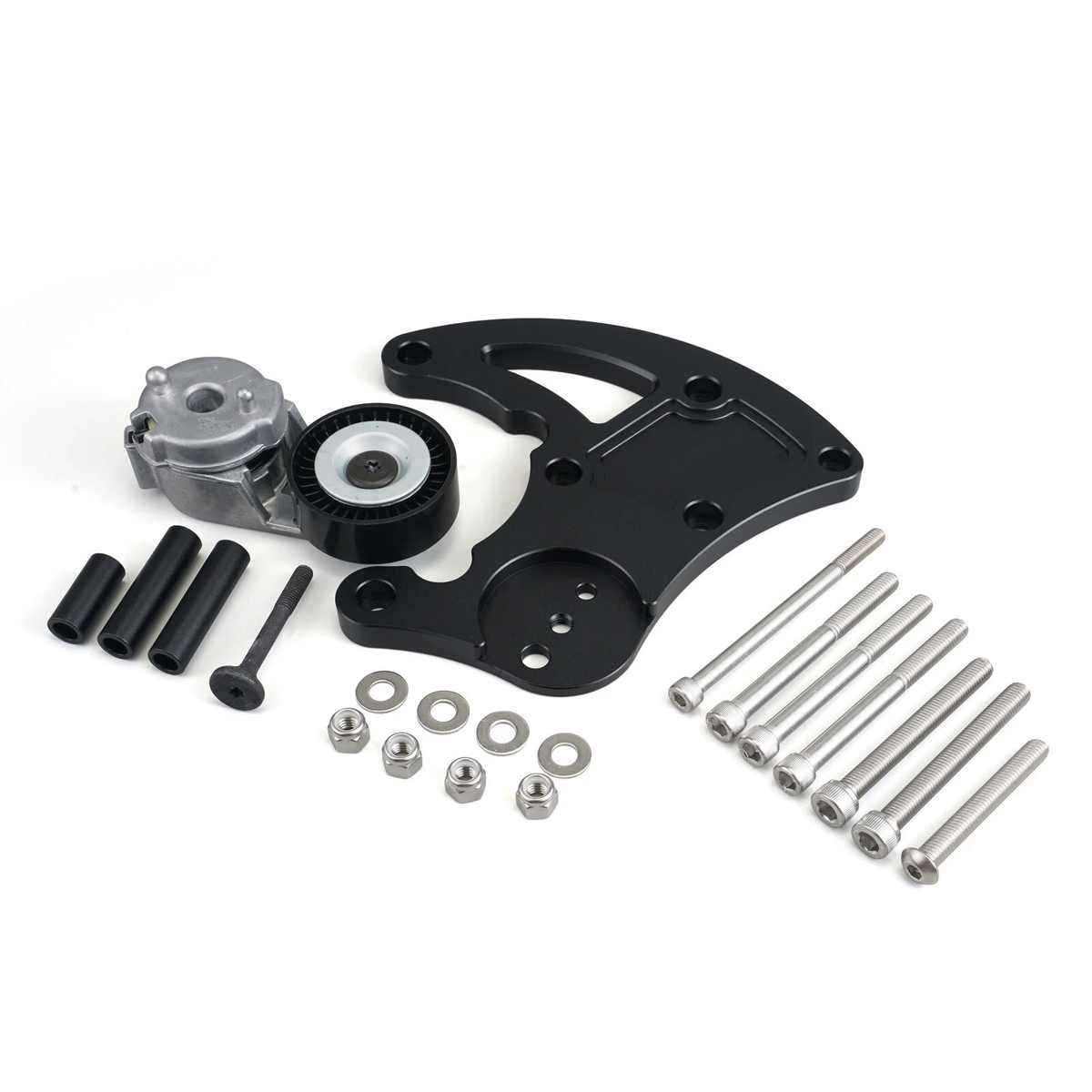 5/8 in Anodized 6061-T6 Billet Aluminum Bolt-On R4 A/C High-Mount Bracket Kit - Fits 1988–2013 GM Truck SUV 4.8L 5.3L 5.7L LS Vortec Engines