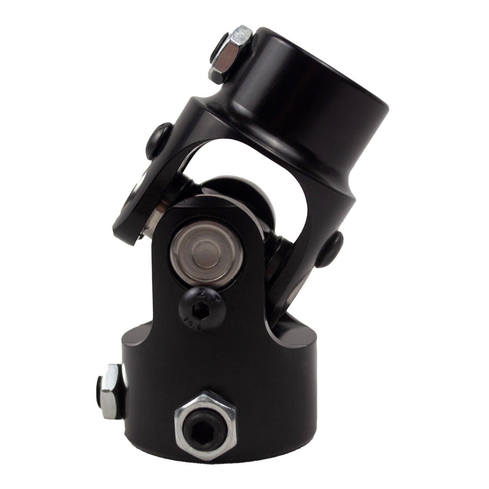 1" DD x 3/4"-36 Spline Black Steel Steering U-Joint Coupler - Fits Hot Rod Muscle Classic Steering Column Box Conversion
