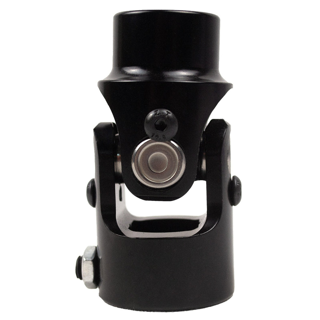 1" DD x 3/4"-36 Spline Black Steel Steering U-Joint Coupler - Fits Hot Rod Muscle Classic Steering Column Box Conversion