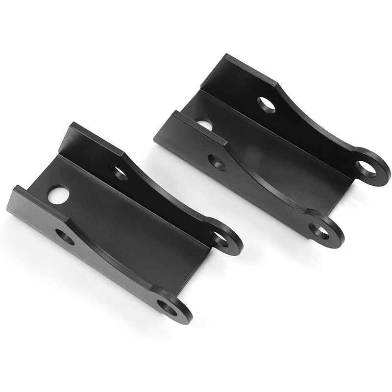 Black Powder-Coated Steel Bolt-On Rear Shock Extenders - Fits 1973–1987 Chevy GMC C10 C15 2WD Trucks