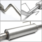 Stainless Steel Cat-Back Exhaust System with 4.5" Polished Tip - Fits 2005–2015 Toyota Tacoma 4.0L V6 Pickup Truck