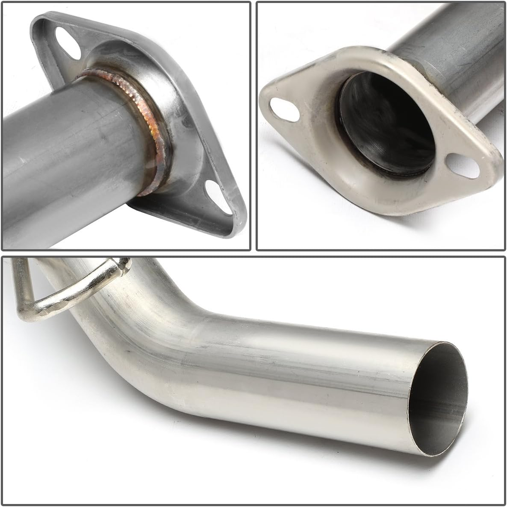 Stainless Steel Cat-Back Exhaust System with 4.5" Polished Tip - Fits 2005–2015 Toyota Tacoma 4.0L V6 Pickup Truck