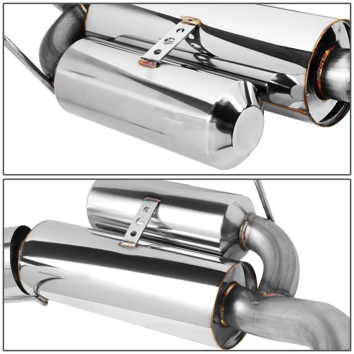 4.5" Dual-Tip Catback Exhaust System with Silencer - Fits 2004–2008 Acura TSX CL9 K24A2