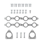 1-5/8" Ceramic-Coated Cast Iron Shorty Exhaust Headers - Fits 2002–2013 Chevy GMC 4.8L 5.3L Trucks and SUVs