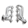 1-5/8" Ceramic-Coated Cast Iron Shorty Exhaust Headers - Fits 2002–2013 Chevy GMC 4.8L 5.3L Trucks and SUVs