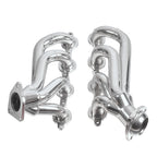 1-5/8" Ceramic-Coated Cast Iron Shorty Exhaust Headers - Fits 2002–2013 Chevy GMC 4.8L 5.3L Trucks and SUVs