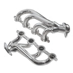 1-5/8" Ceramic-Coated Cast Iron Shorty Exhaust Headers - Fits 2002–2013 Chevy GMC 4.8L 5.3L Trucks and SUVs