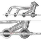 1-5/8" Ceramic-Coated Cast Iron Shorty Exhaust Headers - Fits 2002–2013 Chevy GMC 4.8L 5.3L Trucks and SUVs