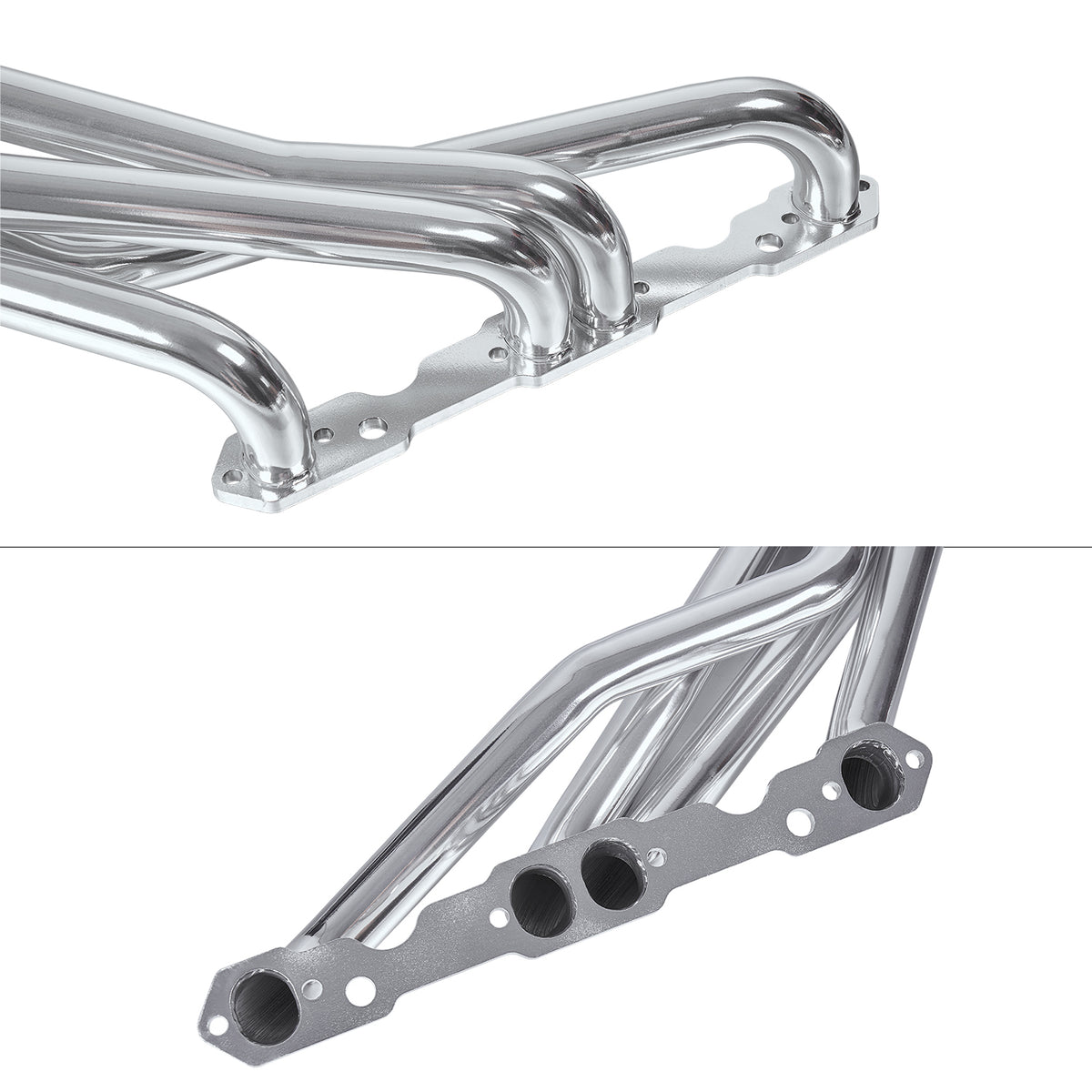 1-5/8" Ceramic Coated/Black Coated/Stainless Steel Cast Iron Long Tube Exhaust Headers - Fits 1988–1995 Chevy GMC C1500 C2500 K1500 K2500 5.0L 5.7L V8
