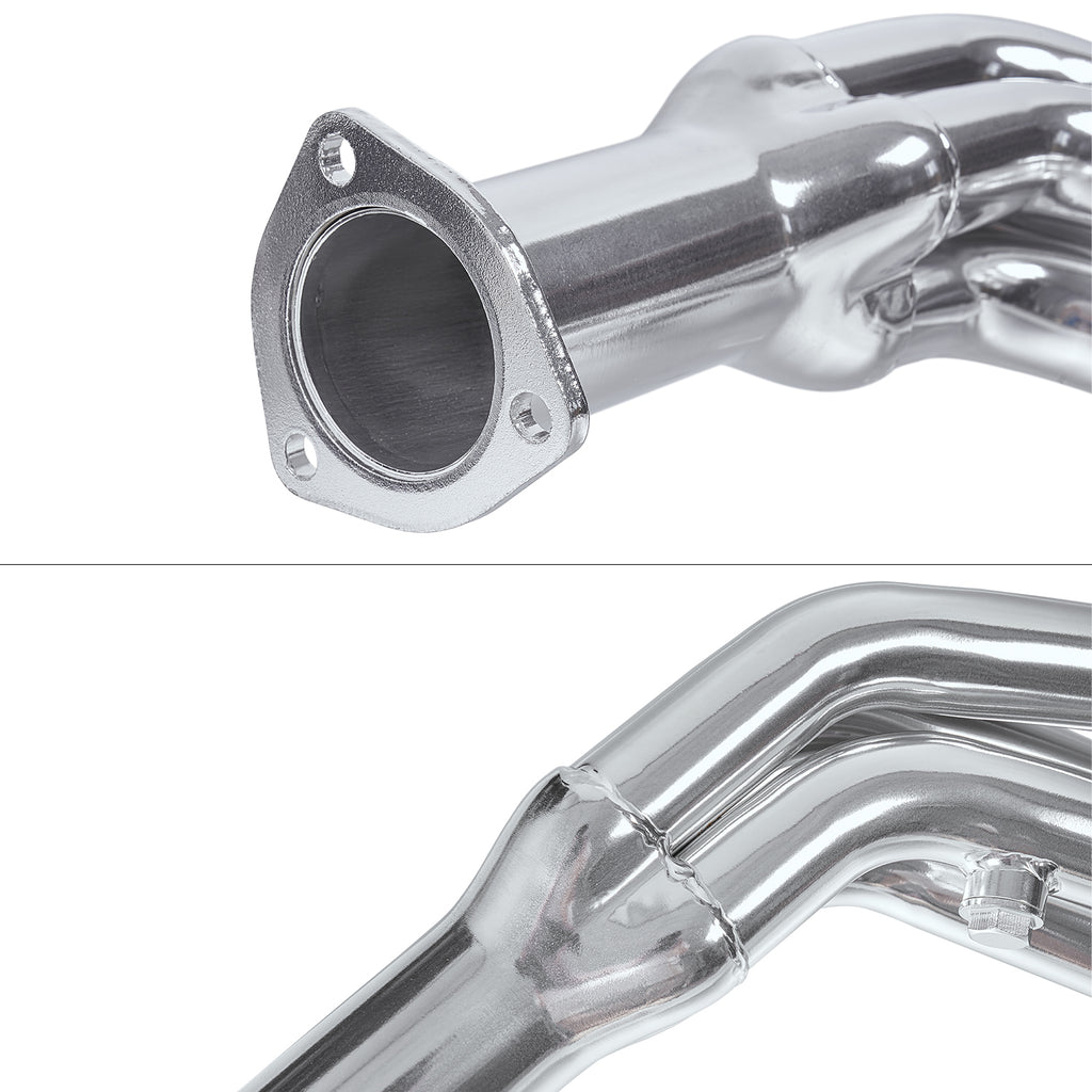 1-5/8" Ceramic Coated/Black Coated/Stainless Steel Cast Iron Long Tube Exhaust Headers - Fits 1988–1995 Chevy GMC C1500 C2500 K1500 K2500 5.0L 5.7L V8