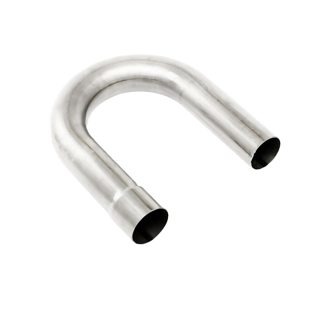 2 in 18-Gauge Stainless Steel 8-Piece Exhaust Pipe Kit - Fits Universal Custom Exhaust Fabrication