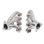 1-5/8" Polished Stainless Steel Shorty Exhaust Headers - Fits 2014–2015 Chevy GMC 5.3L 6.2L V8 Trucks and SUVs