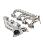1-5/8" Polished Stainless Steel Shorty Exhaust Headers - Fits 2014–2015 Chevy GMC 5.3L 6.2L V8 Trucks and SUVs