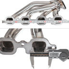1-5/8" Polished Stainless Steel Shorty Exhaust Headers - Fits 2014–2015 Chevy GMC 5.3L 6.2L V8 Trucks and SUVs