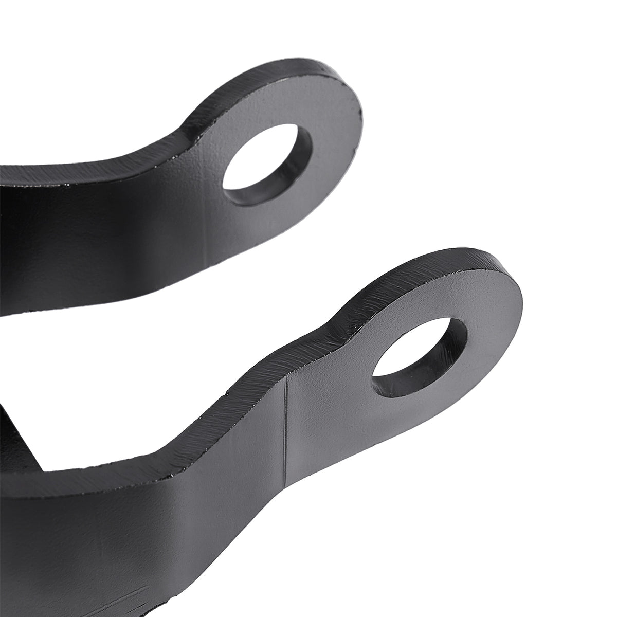 Black Powder-Coated Steel Bolt-On Rear Shock Extenders - Fits 1973–1987 Chevy GMC C10 C15 2WD Trucks