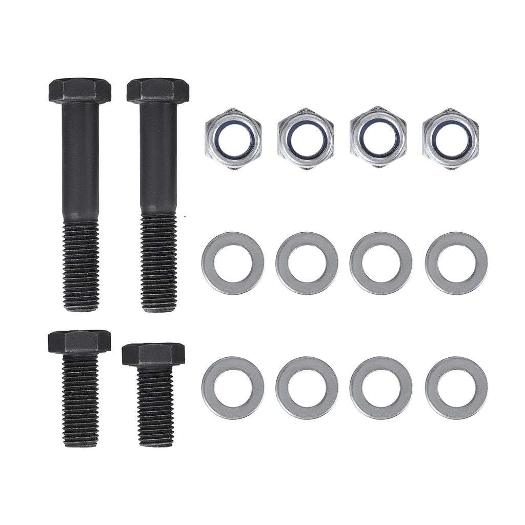Black Powder-Coated Steel Bolt-On Rear Shock Extenders - Fits 1973–1987 Chevy GMC C10 C15 2WD Trucks