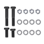 Black Powder-Coated Steel Bolt-On Rear Shock Extenders - Fits 1973–1987 Chevy GMC C10 C15 2WD Trucks