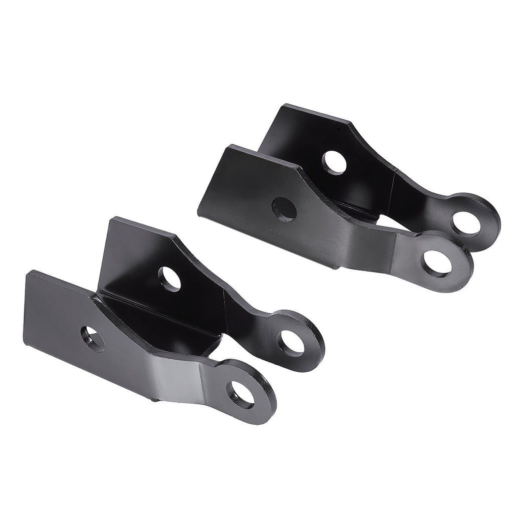 Black Powder-Coated Steel Bolt-On Rear Shock Extenders - Fits 1973–1987 Chevy GMC C10 C15 2WD Trucks