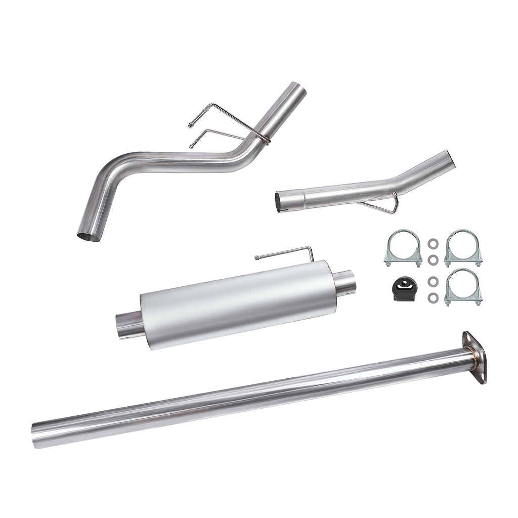 Stainless Steel Cat-Back Exhaust System with 4.5" Polished Tip - Fits 2005–2015 Toyota Tacoma 4.0L V6 Pickup Truck