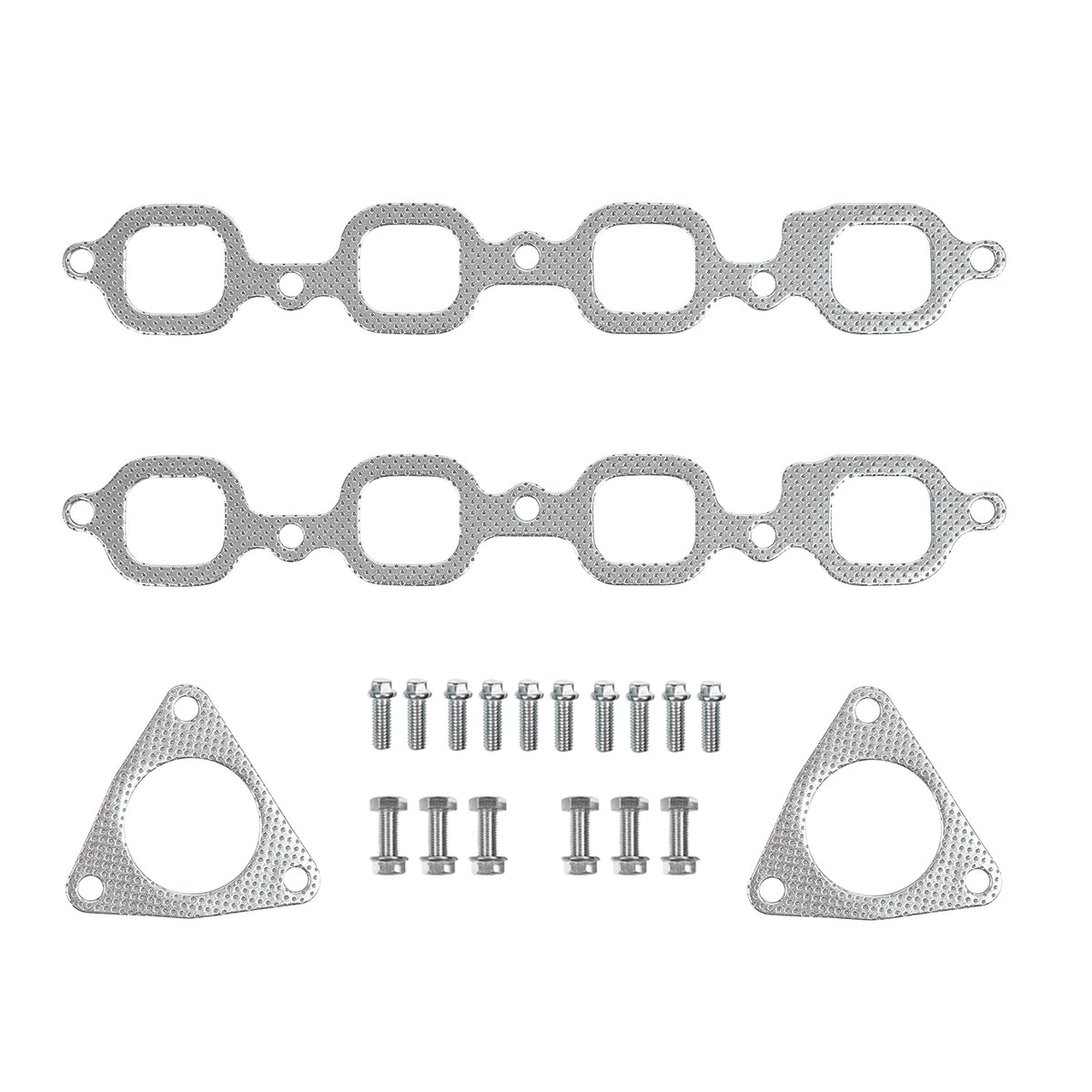 1-5/8" Polished Stainless Steel Shorty Exhaust Headers - Fits 2014–2015 Chevy GMC 5.3L 6.2L V8 Trucks and SUVs
