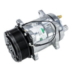 Sanden 5H14 508 Style A/C Compressor with Clutch - 12V 8 Groove Horizontal Port Ear Mount, R134a PAG100 7oz Oil Auto Air Conditioning Replacement Compressor